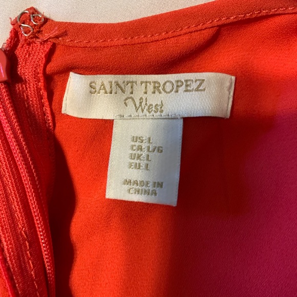 Flowy Sleeveless Tank Top - coral size large - Picture 2 of 3